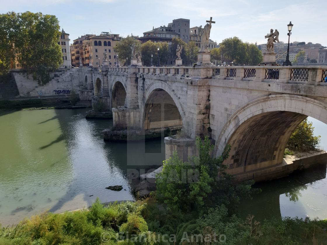 "Roma - Ponte Sant'Angelo dal Lungotevere Castello" stock image