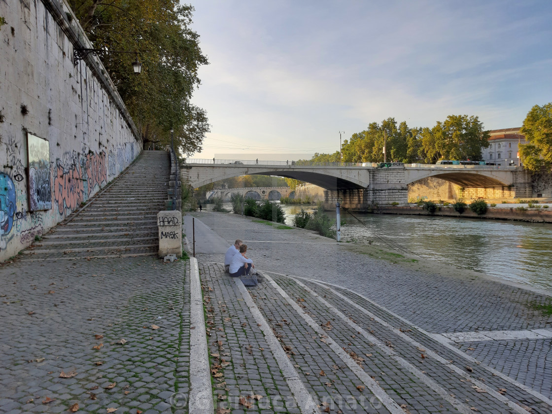 "Roma - Scale del Lungotevere degli Anguillara" stock image