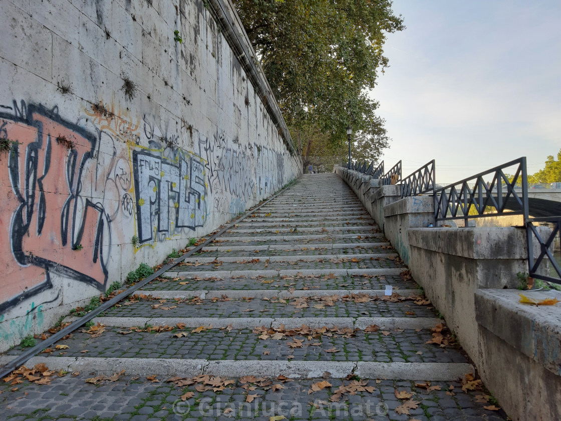 "Roma - Scala del Lungotevere degli Anguillara" stock image