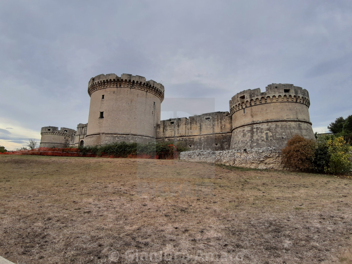 "Matera - Castello Tramontano sulla collina Lapillo" stock image