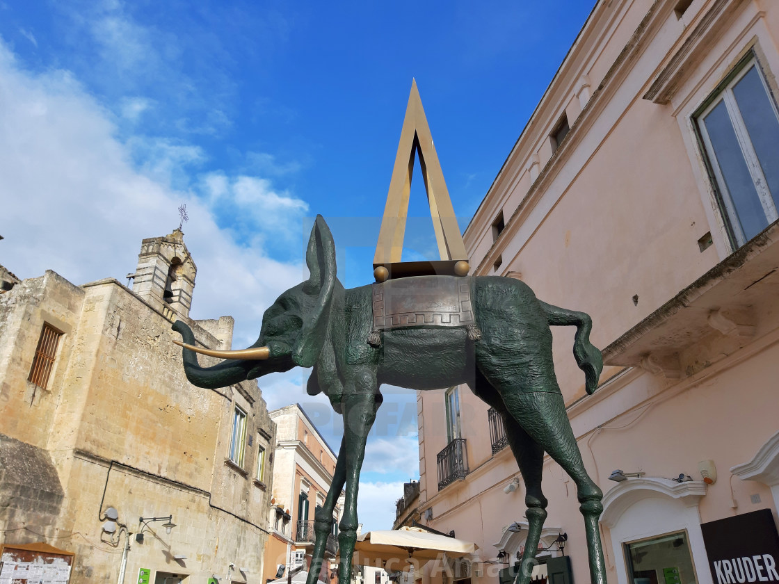 "Matera - Elefante di Salvador Dalì" stock image