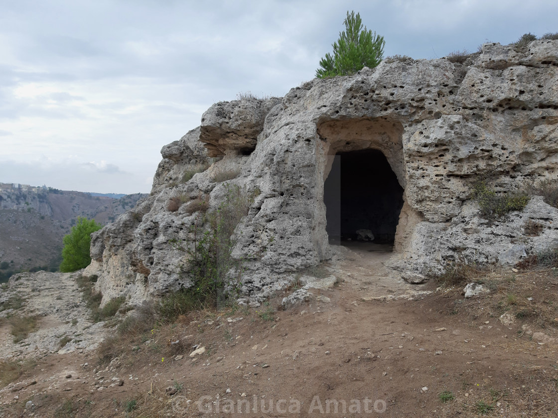 "Matera - Grotta a Murgia Timone" stock image