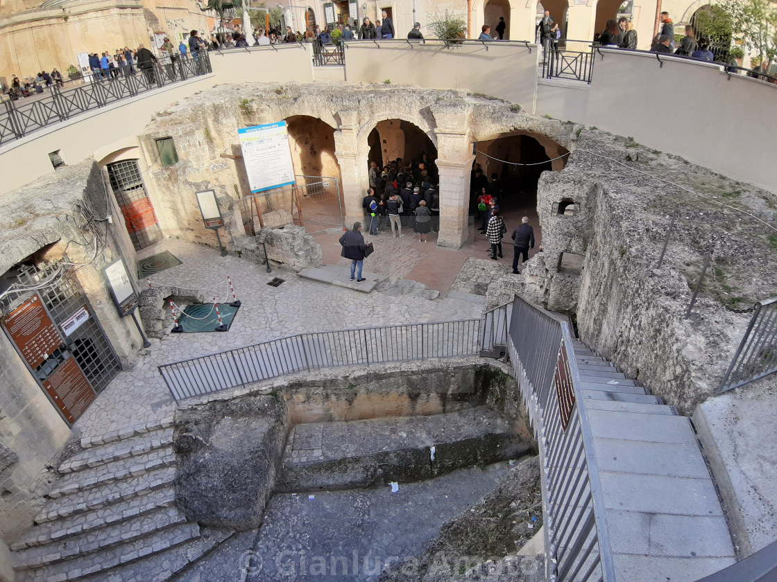 "Matera - Ipogeo in Piazza Vittorio Veneto" stock image