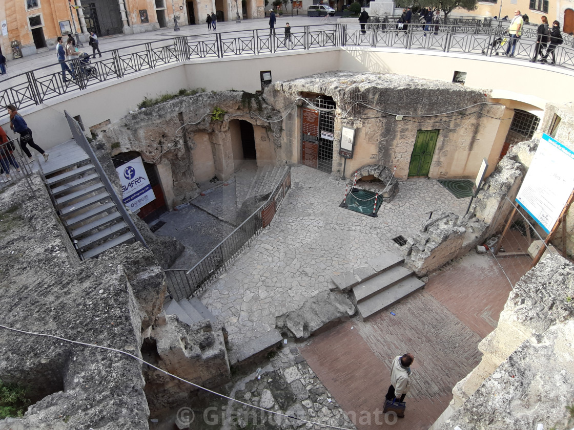 "Matera - Ipogei di Piazza Vittorio Veneto" stock image