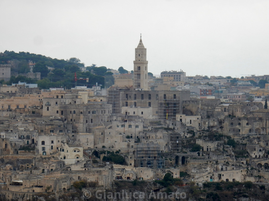 "Matera - Panorama da Contrada Murgia Timone" stock image