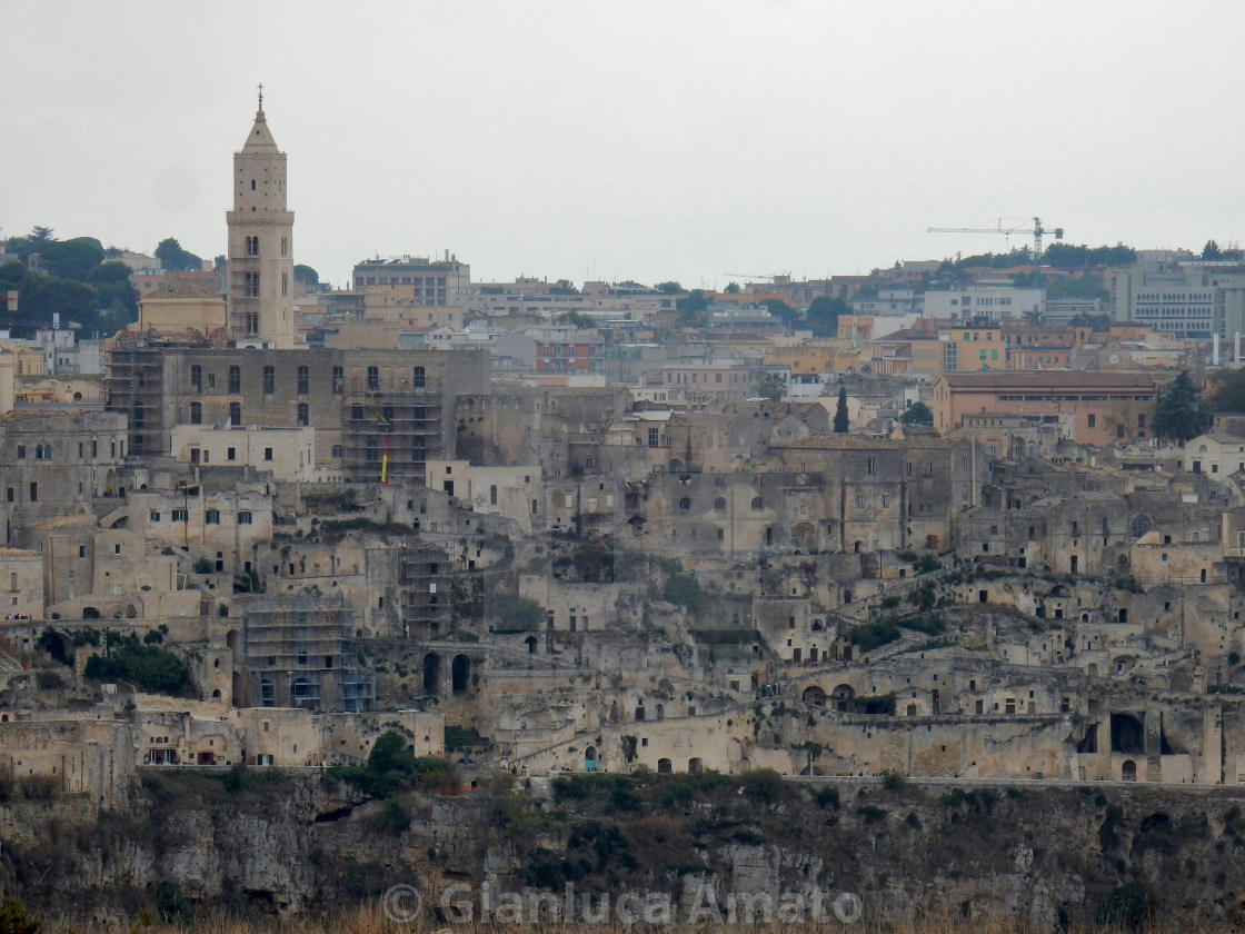 "Matera - Panorama da Contrada Murgia" stock image