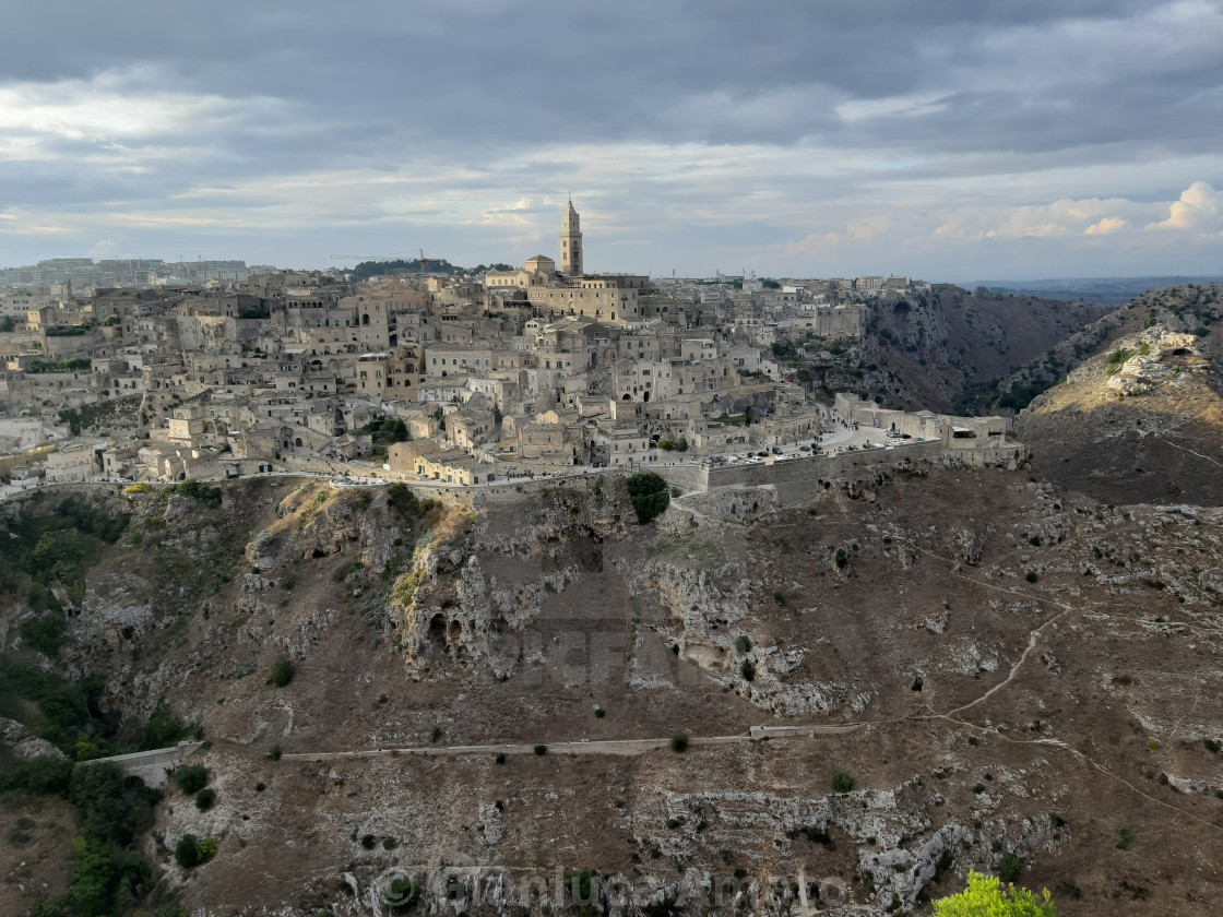 "Matera - Panorama dal belvedere della Murgia" stock image