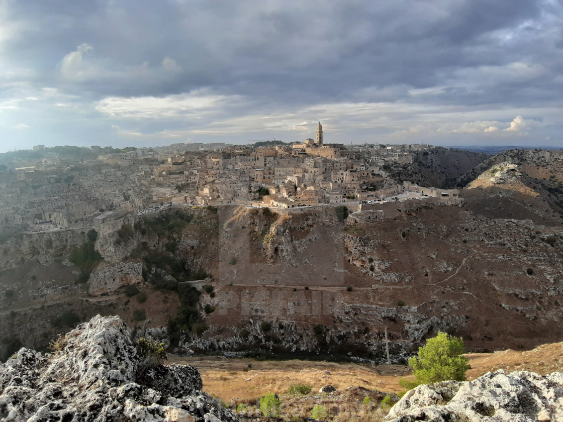 "Matera - Panorama dalla Murgia" stock image