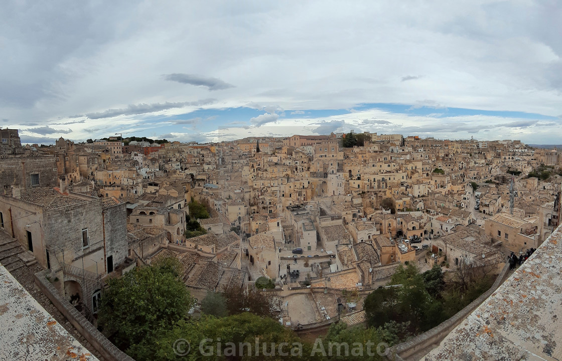 "Matera - Panoramica da Piazza Duomo" stock image