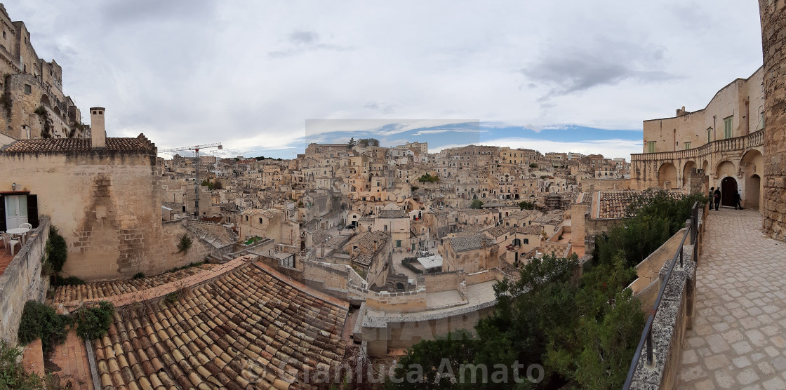 "Matera - Panoramica da via San Nicola del Sole" stock image