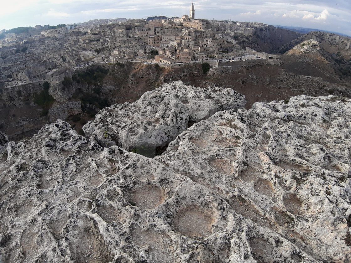 "Matera - Particolare del Belvedere di Murgia Timone" stock image