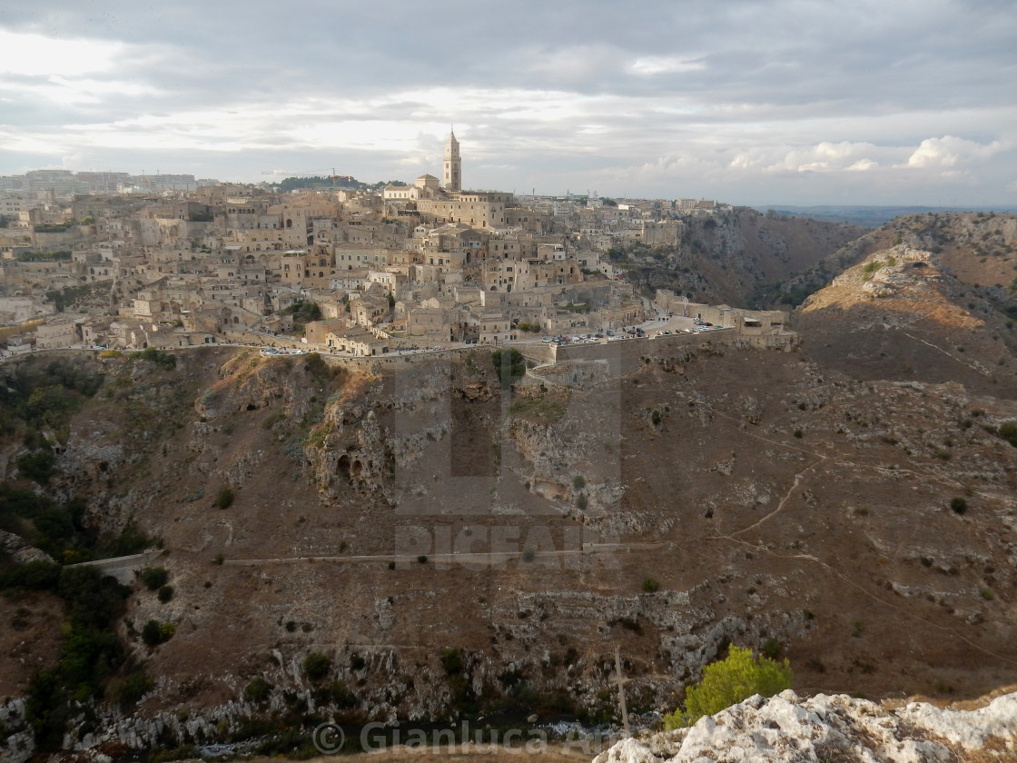 "Matera - Vista dal Belvedere Murgia Timone" stock image