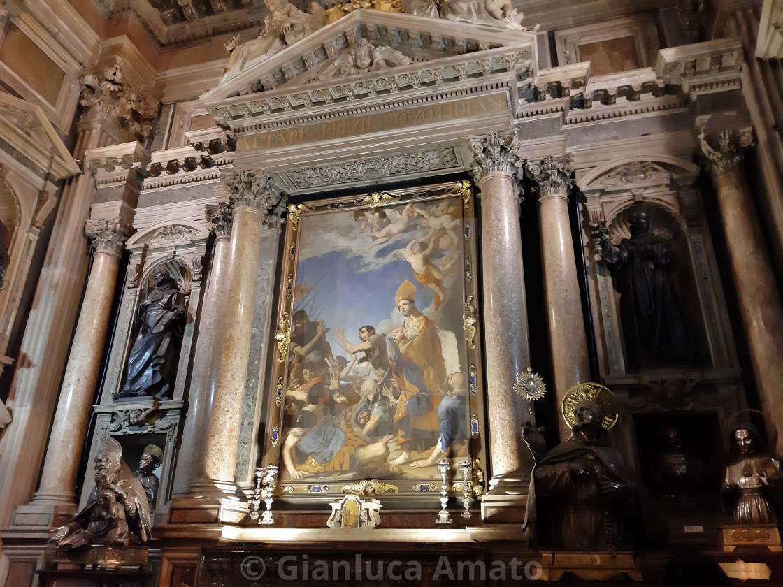 "Napoli - Altare destro della Cappella del Tesoro" stock image