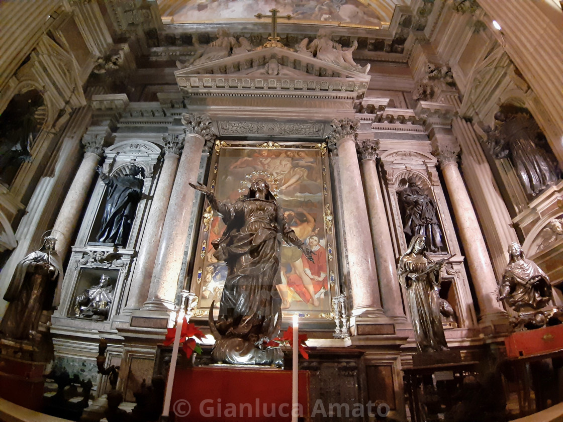 "Napoli - Altare di sinistra della Cappella del Tesoro" stock image