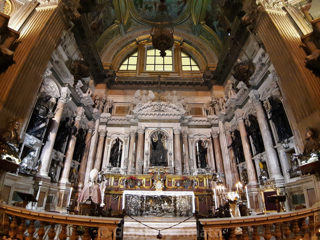 "Napoli - Altare maggiore della Cappella del Tesoro" stock image