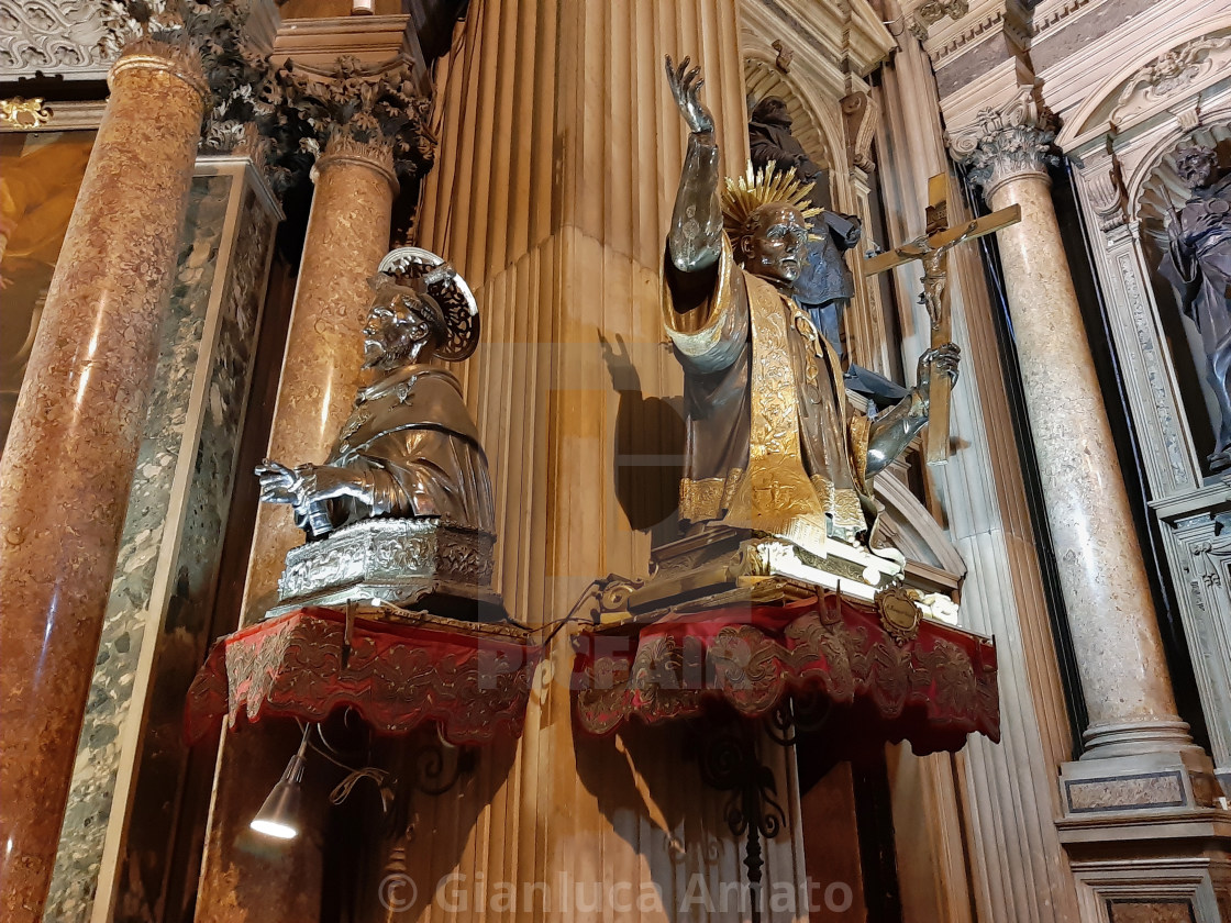 "Napoli - Busti della Cappella del Tesoro di San Gennaro" stock image