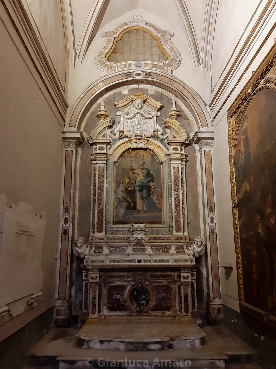 "Napoli - Cappella di San Aspreno nella Basilica di Santa Restituta" stock image