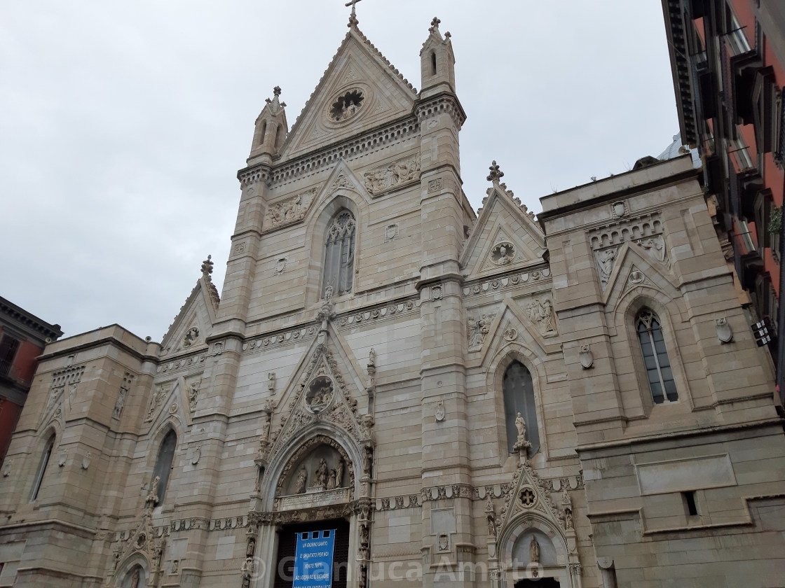 "Napoli - Facciata della Cattedrale di Santa Maria Assunta" stock image