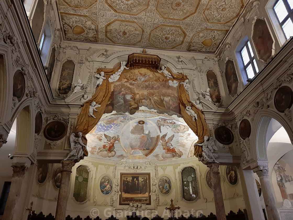 "Napoli - Interno della Basilica di Santa Restituta" stock image