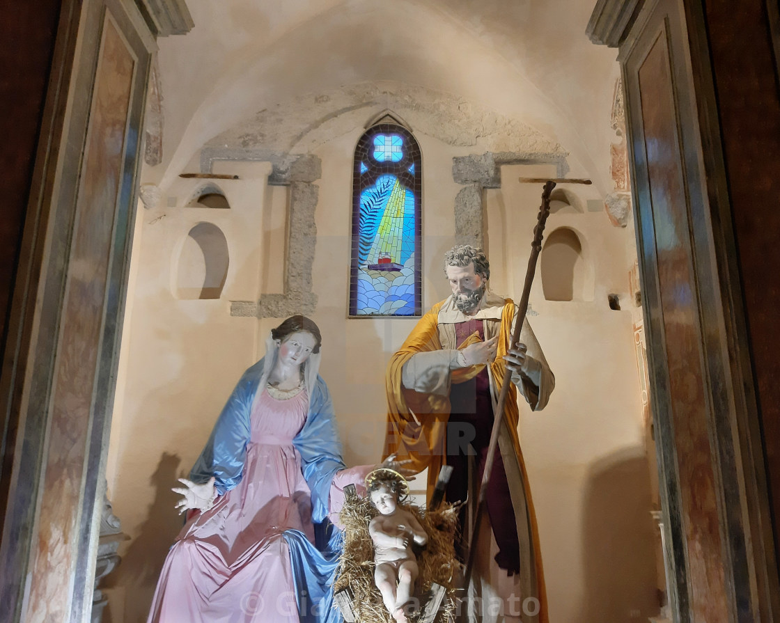 "Napoli - Sacra Famiglia nella Cappella di Santa Maria Maddalena nel Duomo" stock image