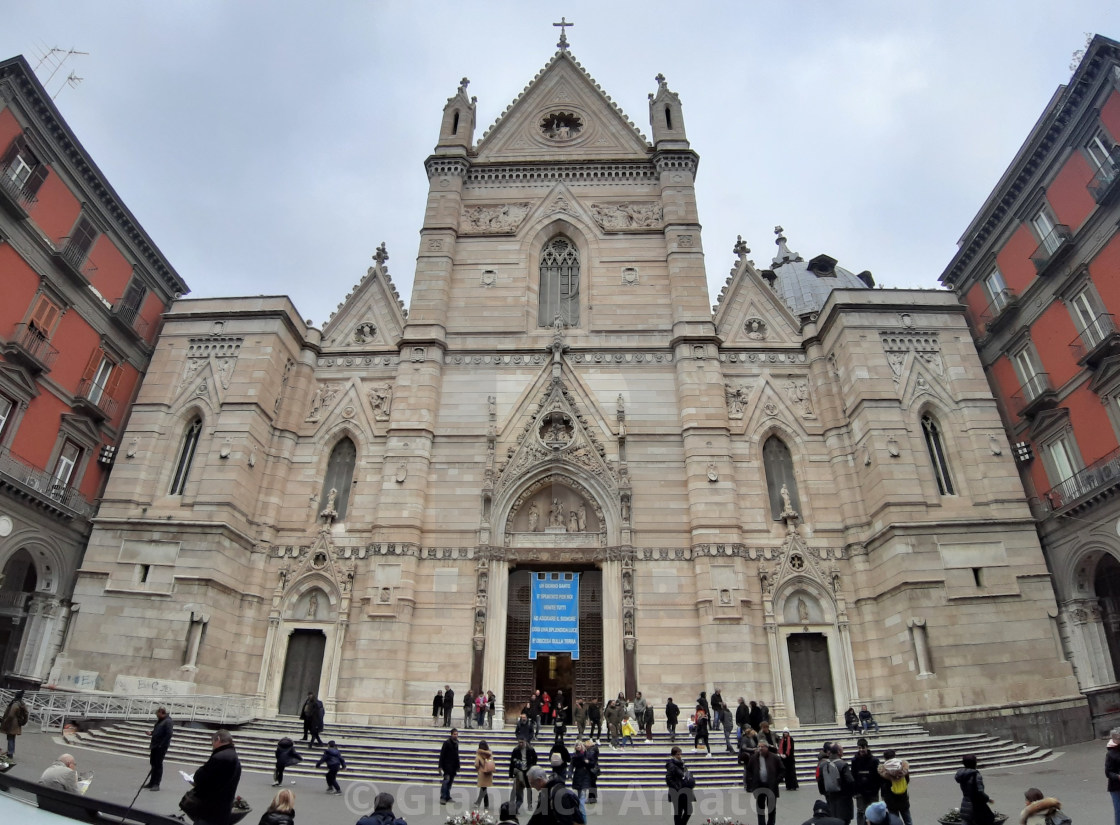 "Napoli - Turisti al Duomo" stock image