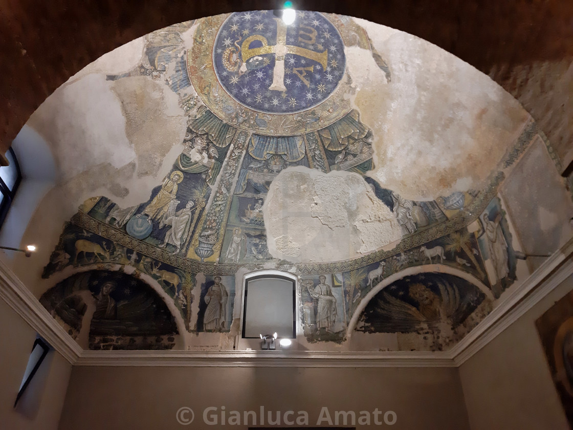 "Napoli - Volta del Battistero di S. Giovanni in Fonte" stock image