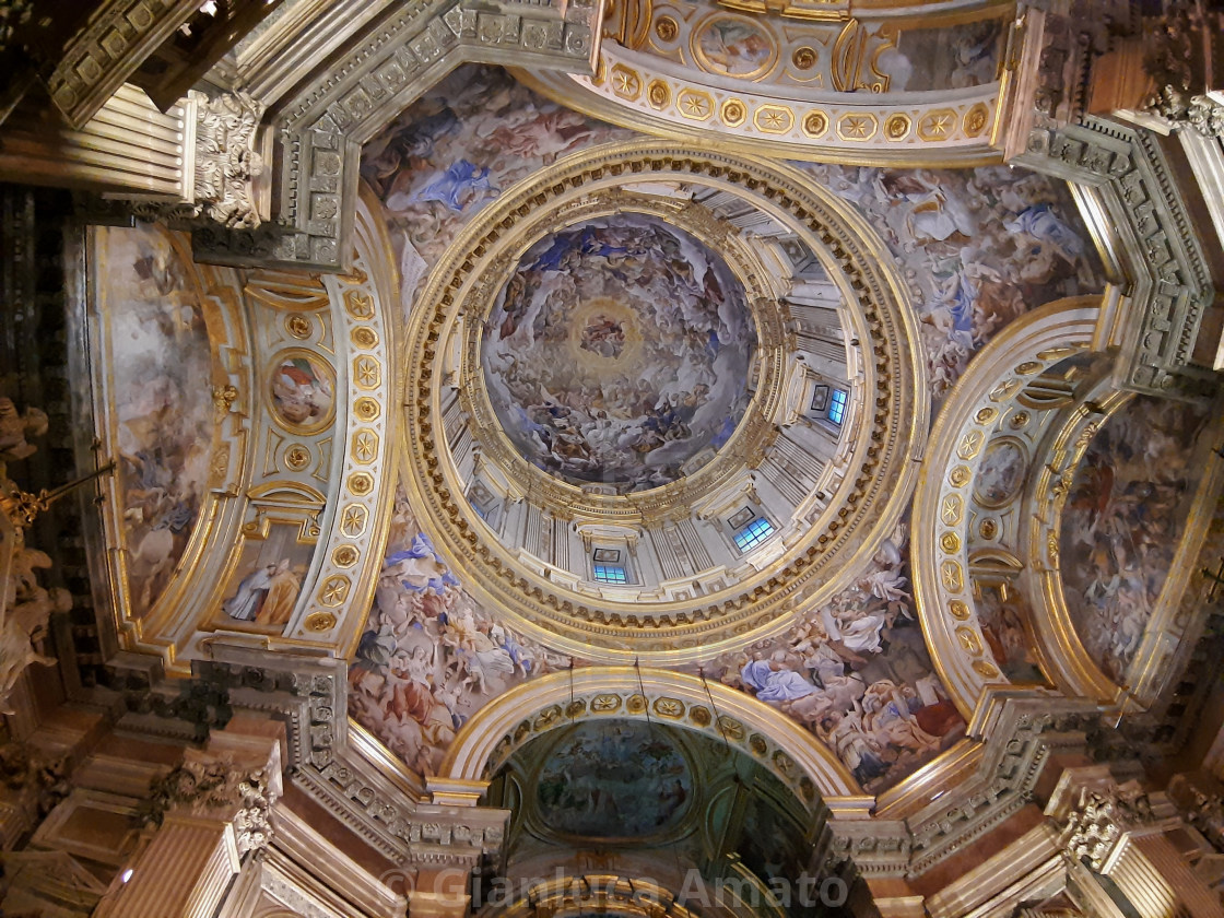 "Napoli - Volta della cupola della Cappella del Tesoro di San Gennaro" stock image