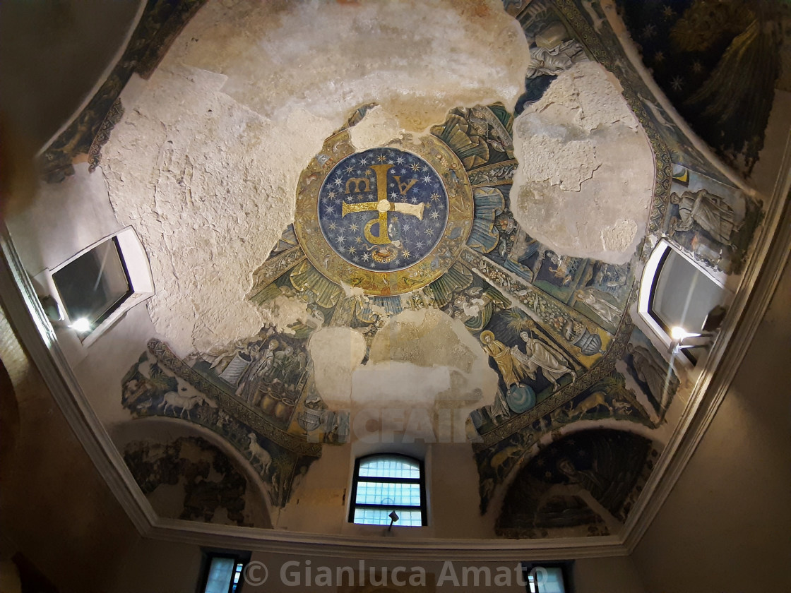 "Napoli - Soffitto del Battistero di San Giovanni in Fonte" stock image