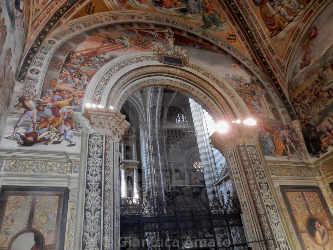 "Orvieto - Entrata della Cappella di San Brizio" stock image