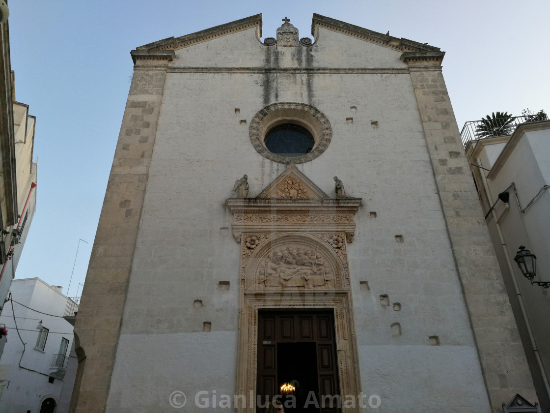 "Ostuni - Facciata della chiesa dello Spirito Santo" stock image