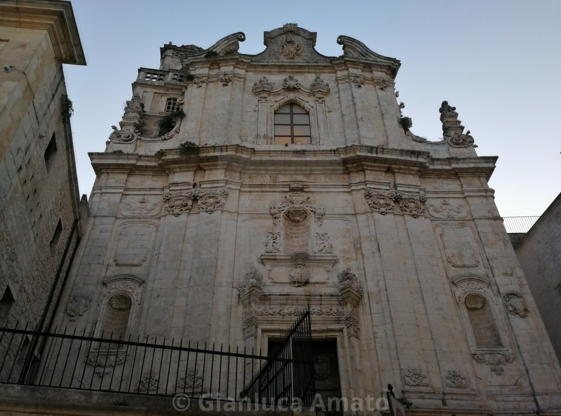 "Ostuni - Facciata della chiesa di San Vito Martire" stock image