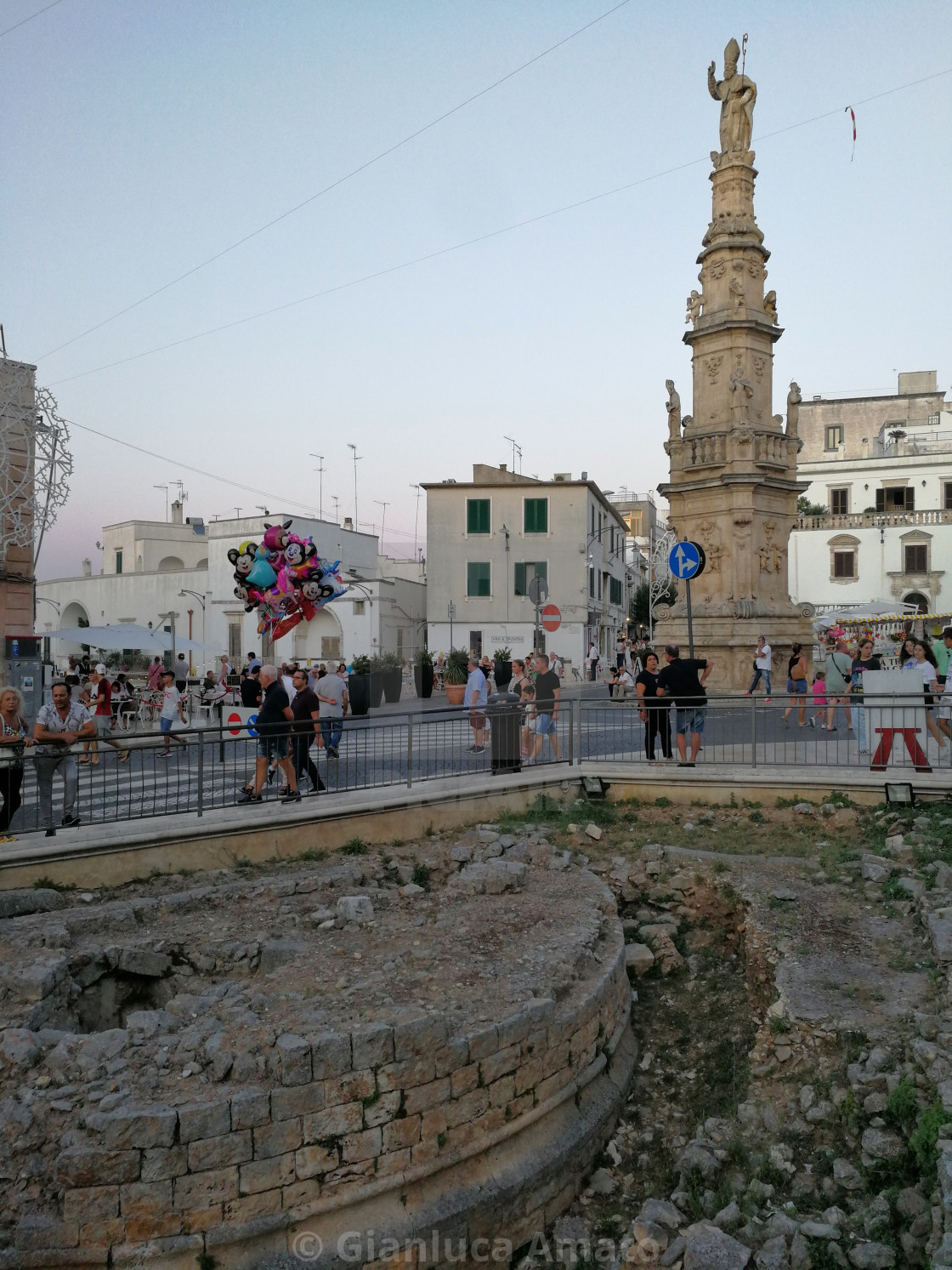 "Ostuni - Ruderi presso la Colonna di Sant'Oronzo" stock image