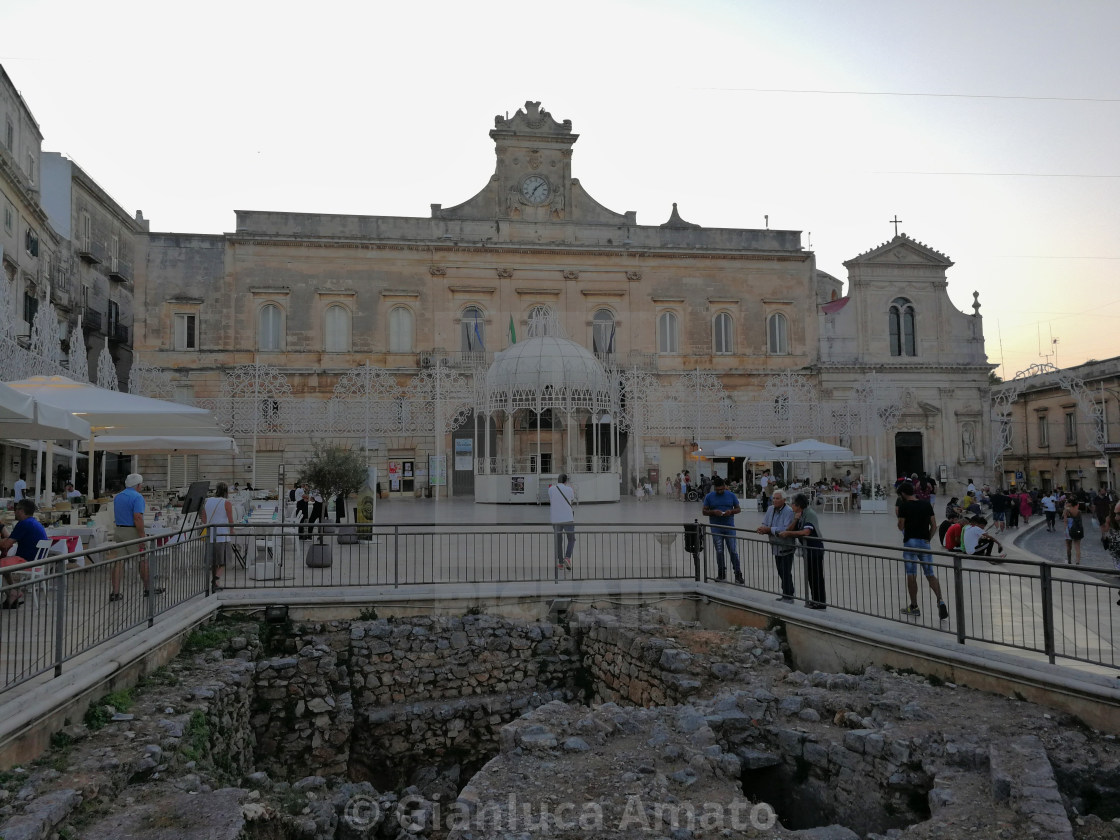 "Ostuni - Scavo archeologico in Piazza della Libertà" stock image