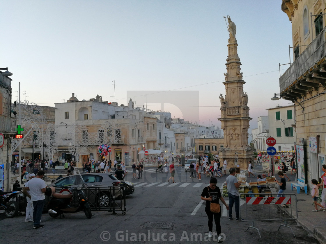 "Ostuni - Scorcio della Colonna di Sant'Oronzo" stock image