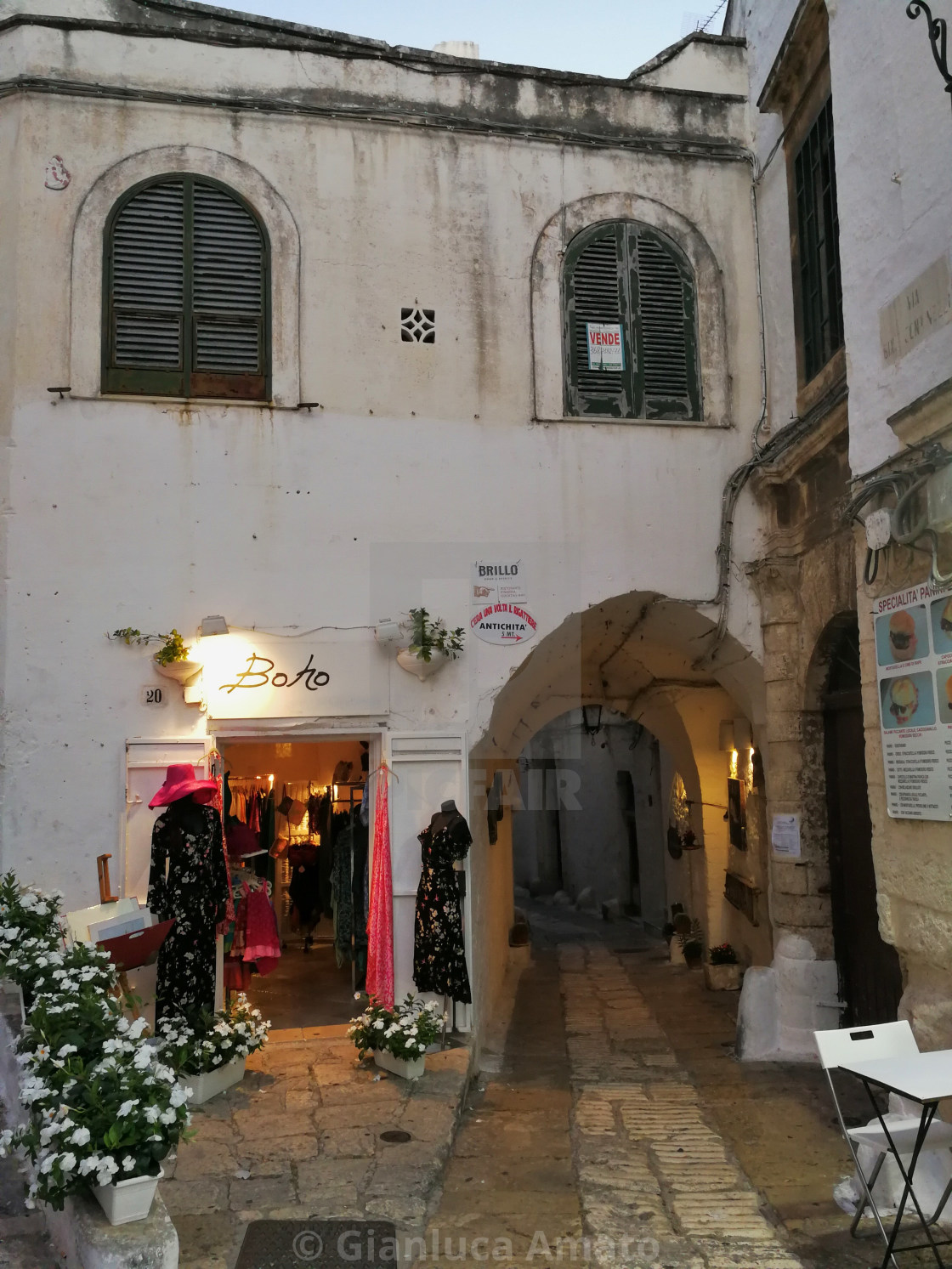 "Ostuni - Scorcio di Via Pergola" stock image