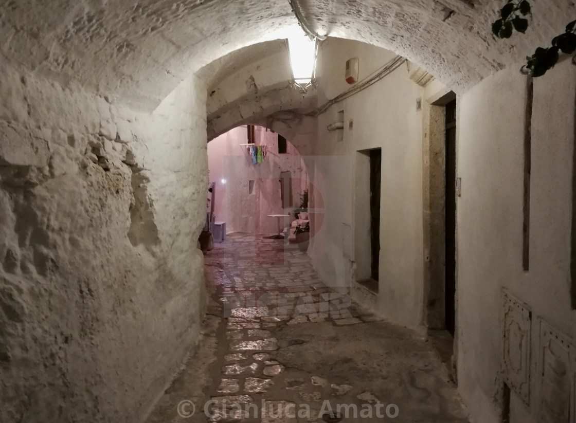 "Ostuni - Vicolo coperto di Via Brancasi" stock image