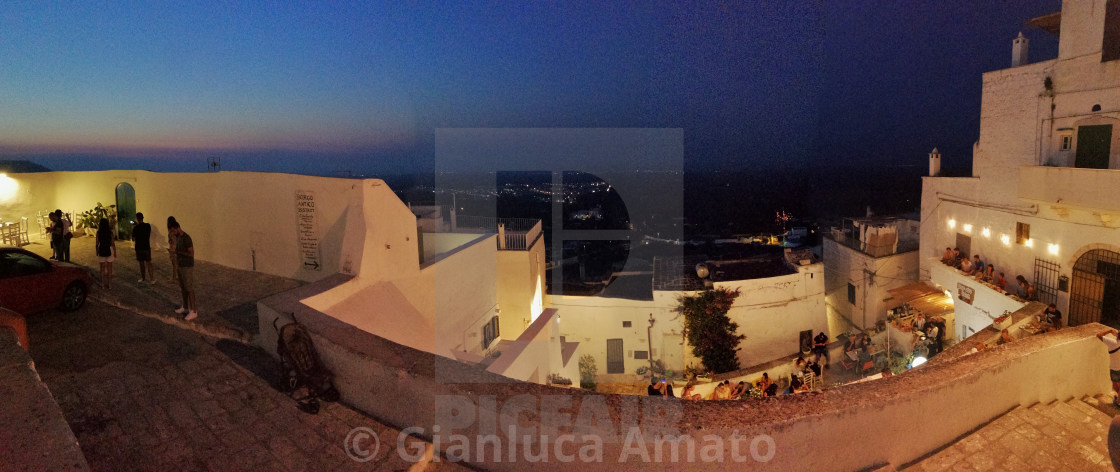 "Panoramica di Ostuni al tramonto" stock image