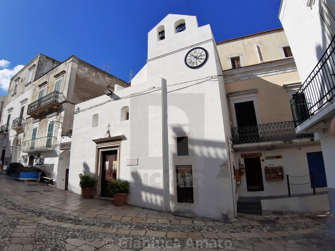 "Peschici - Chiesa del Purgatorio" stock image