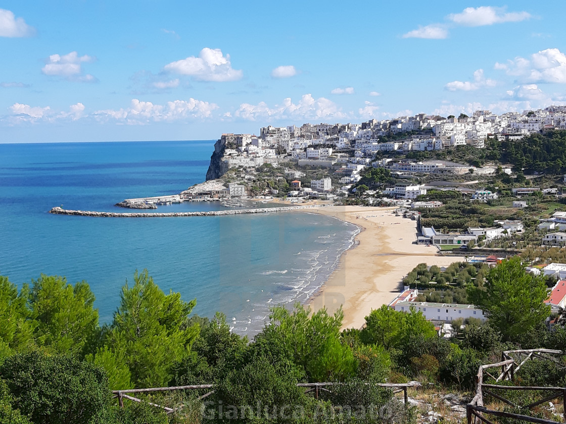 "Peschici - Panorama dalla litoranea" stock image