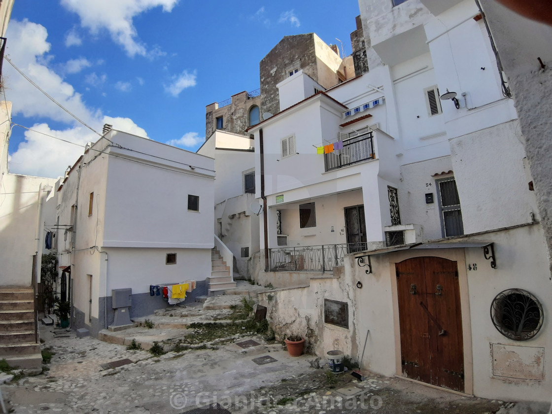 "Peschici - Piazzetta del centro storico" stock image