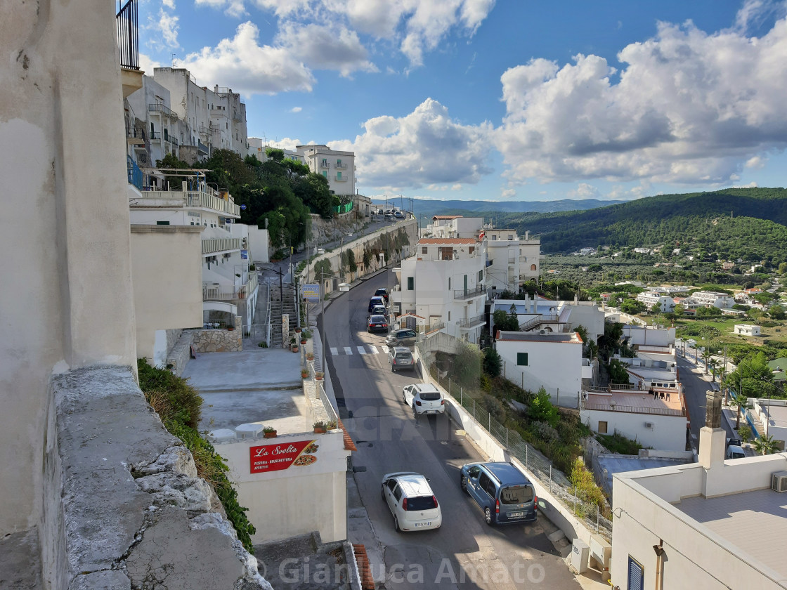 "Peschici - Scorcio panoramico dal centro storico" stock image