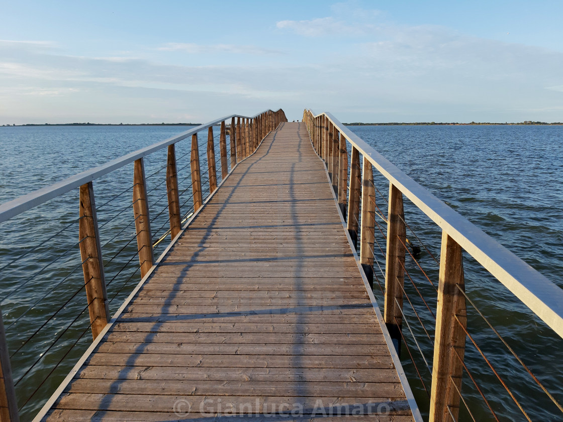 "Lago di Lesina - Pontile panoramico" stock image