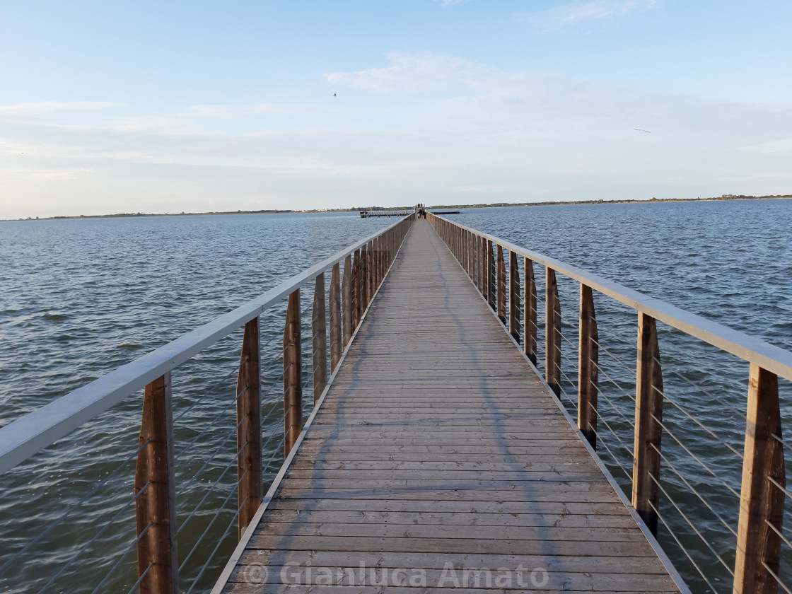 "Lesina - Passerella del lago" stock image