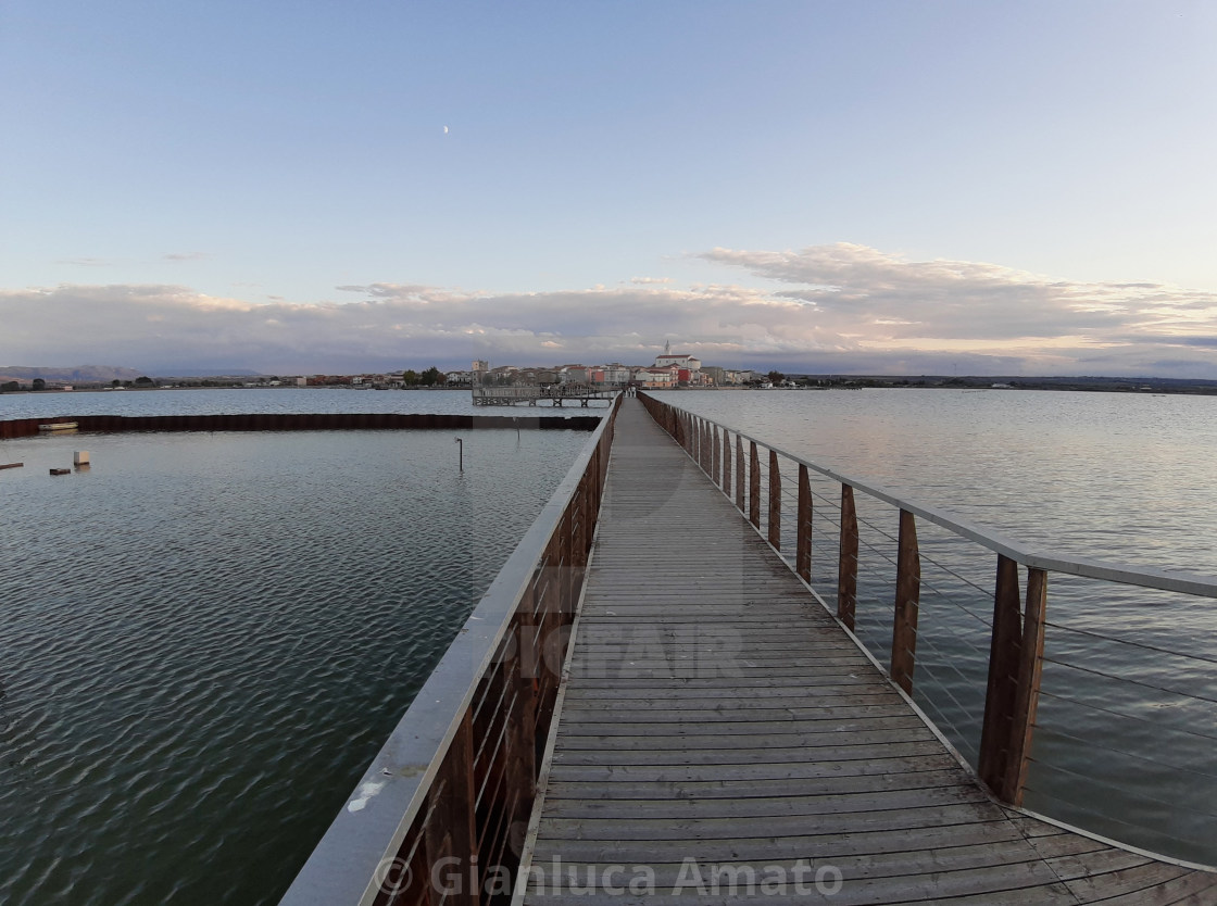 "Lago di Lesina - Panorama dal pontile" stock image