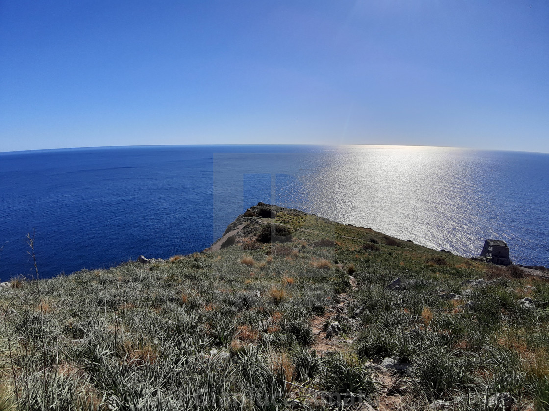 "Punta Campanella dal crinale di Monte Costanzo" stock image