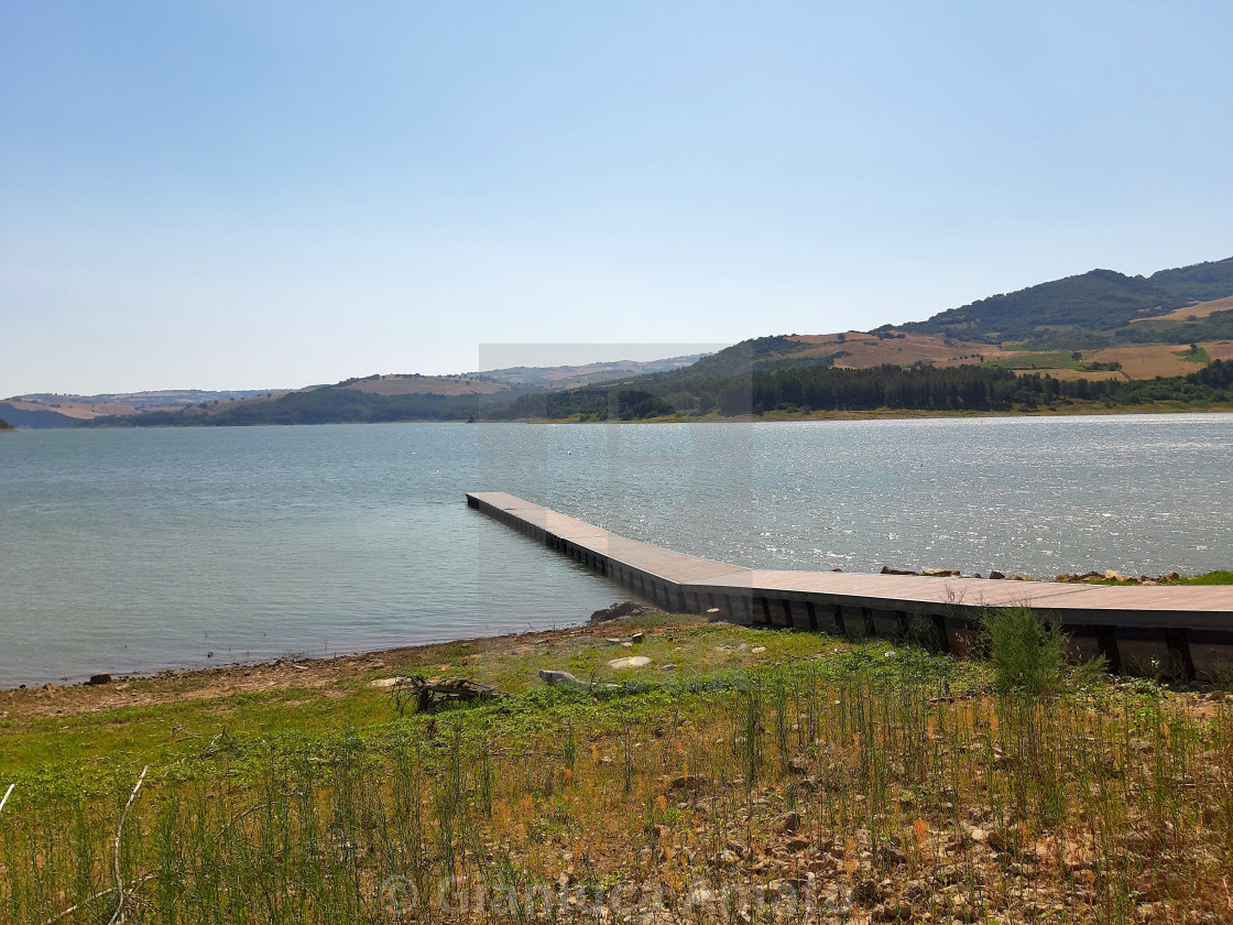 "Pontile del Lago del Liscione" stock image