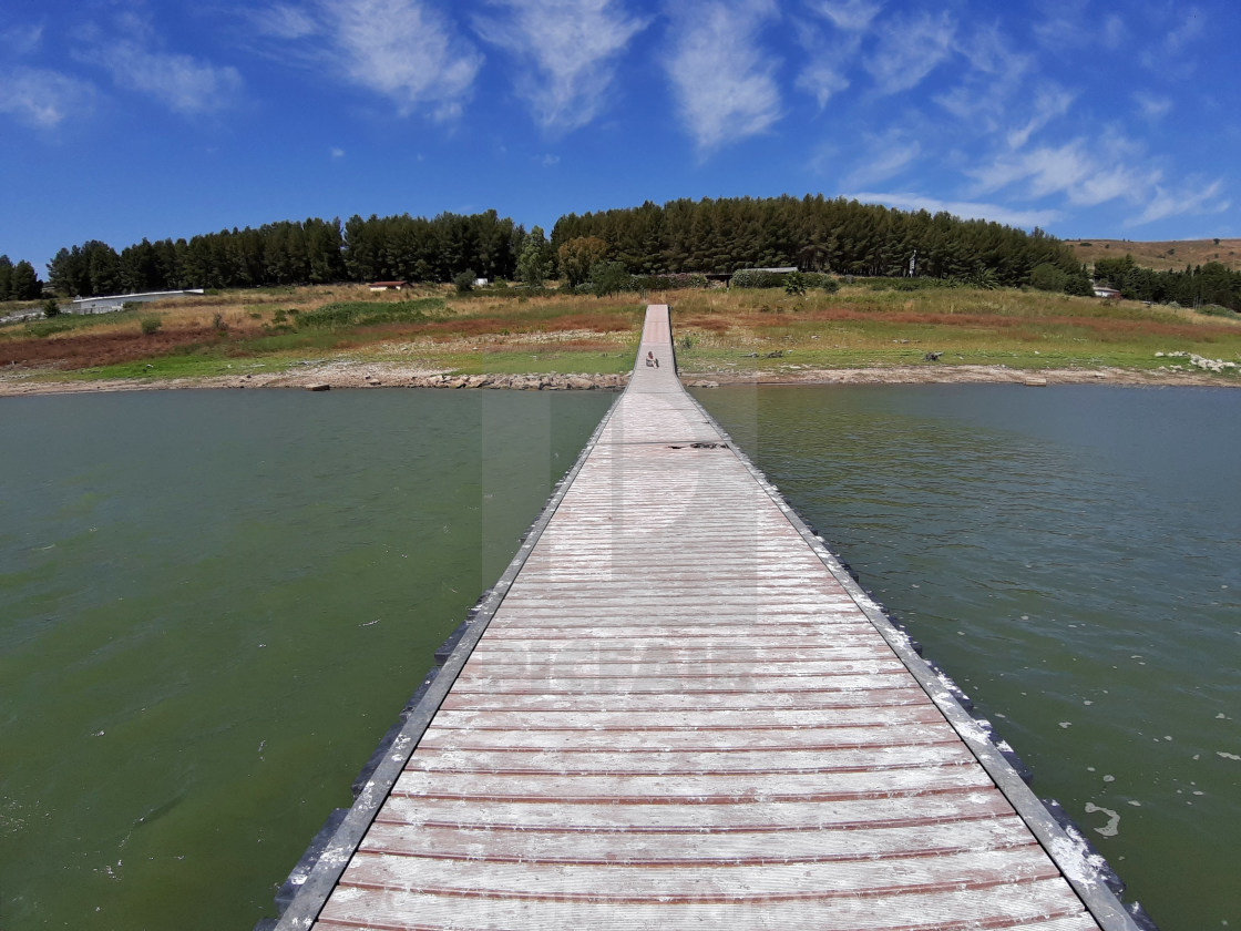 "Pontile sul Lago del Liscione" stock image