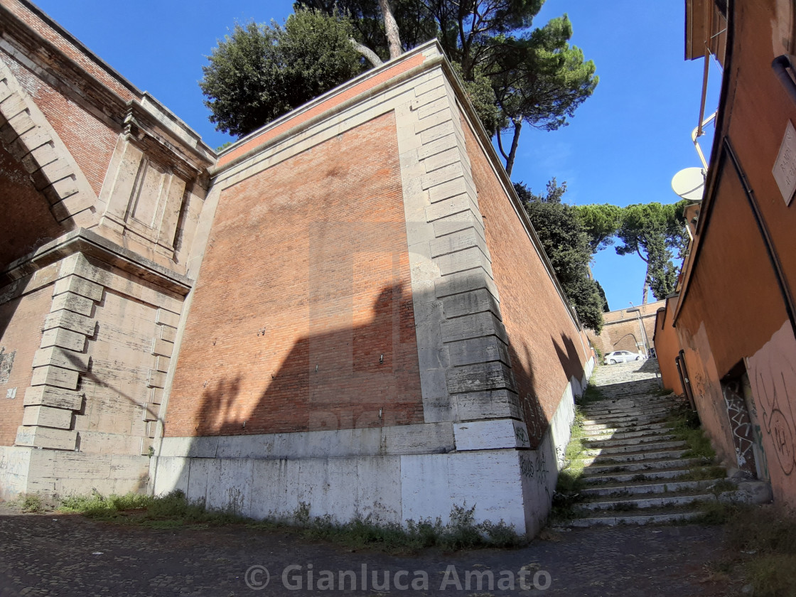 "Roma - Rampa Aurelia dal basso" stock image