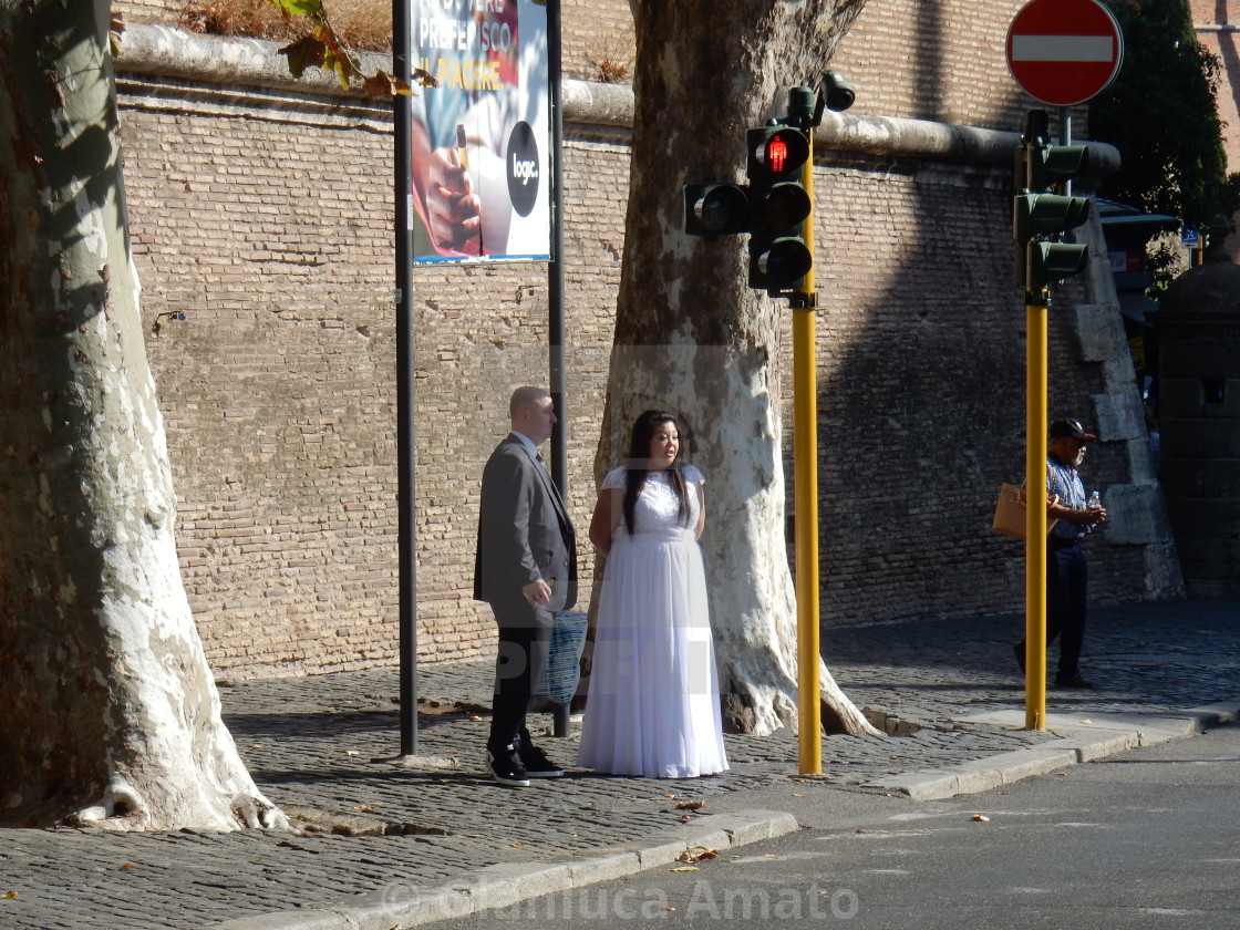 "Roma - Sposi al semaforo" stock image