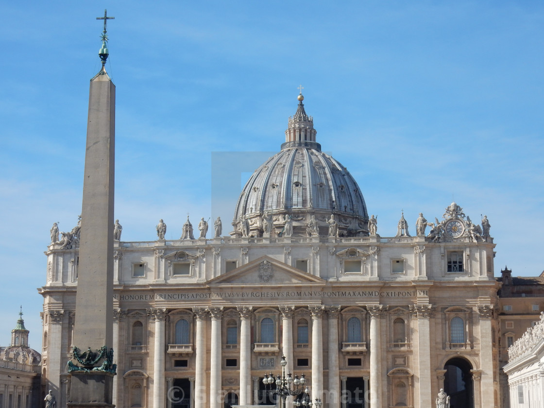 "Vaticano - Basilica di San Pietro e obelisco" stock image